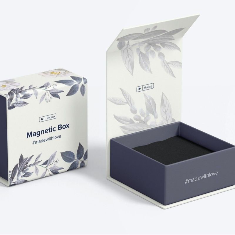 Kotak Hadiah Magnetik Dua Sisi Hot Stamping Perhiasan Custom Parfum Flip Top Box Hadiah