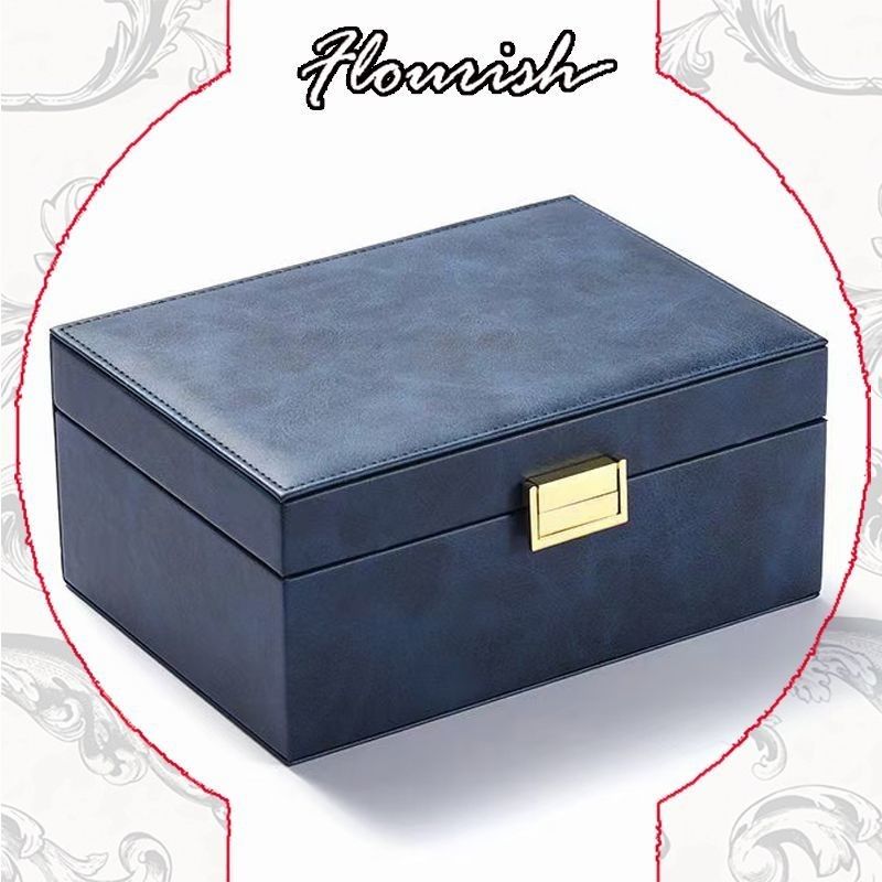 0.5 kg Custom Hot Stamping Logo Navy Color Kardus Ketahanan Perhiasan Set Kemasan Kotak untuk Kemasan Ramah Lingkungan