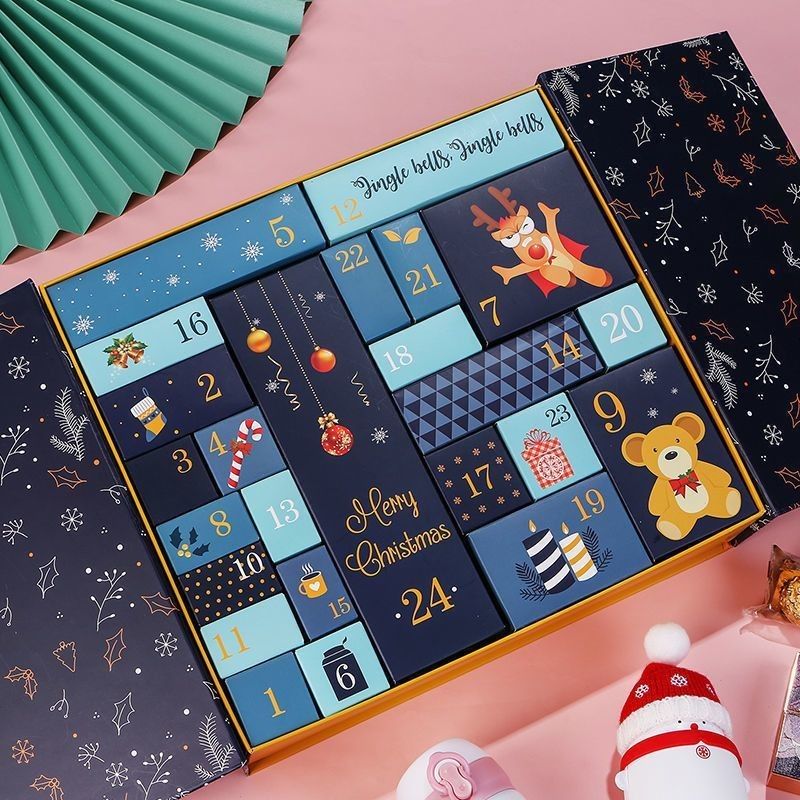 Custom Product Packaging Box Pintu Terbuka Magnetic Xmas Cardboard Box Hadiah
