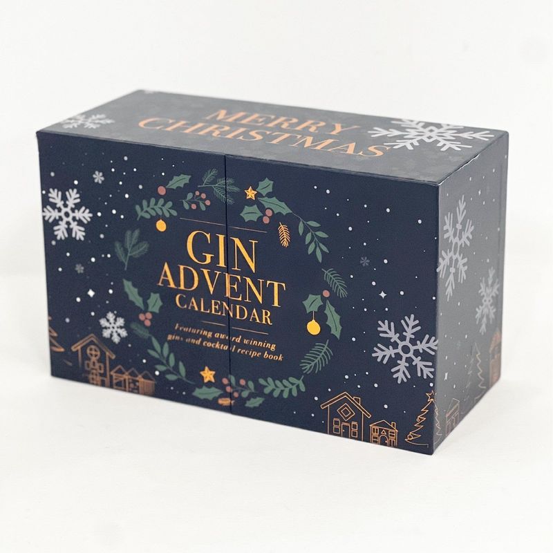 Open Door Magnet Cardboard Paper Gift Box Untuk Kosmetik Perhiasan Makeup Kalender Advent