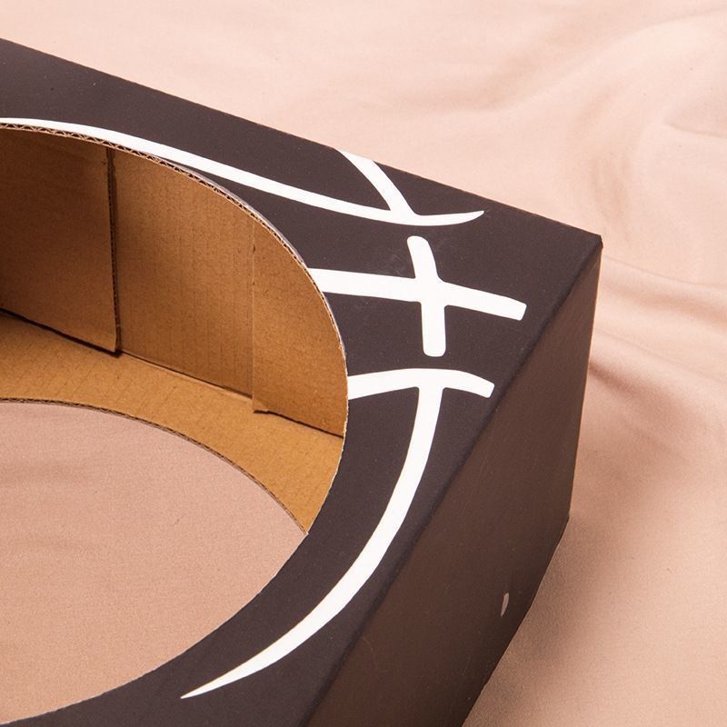 3 Ply E Flute Rigid Paper Display Box Untuk Basketball Football Disesuaikan