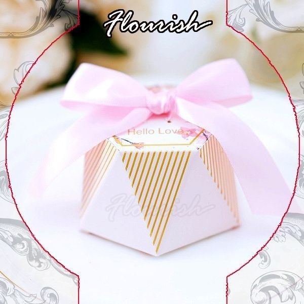 Custom Candy Chocolate Gift Paper Packaging Box Hot Foil Gold Stamping Untuk Festival Pernikahan