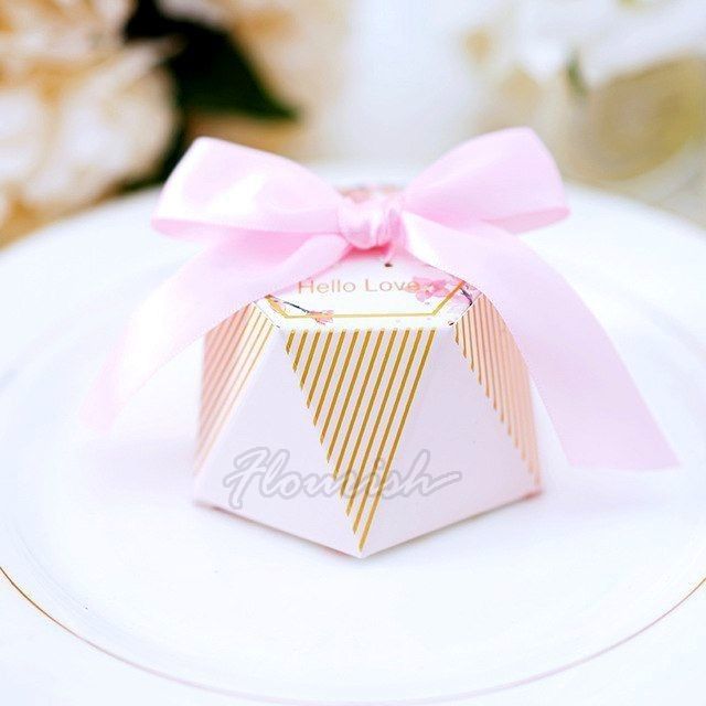 Custom Candy Chocolate Gift Paper Packaging Box Hot Foil Gold Stamping Untuk Festival Pernikahan