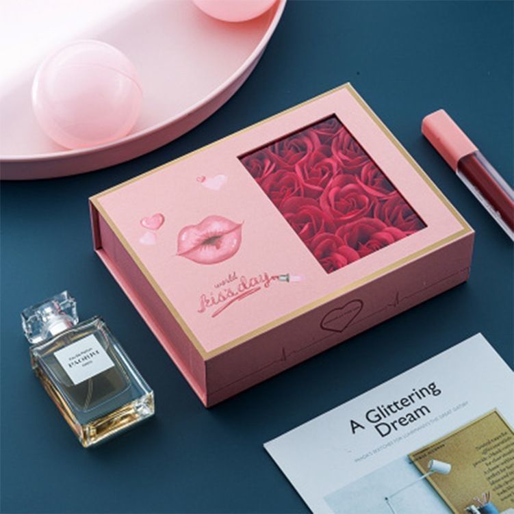 Luxury Black Cardboard Valentine's Day Flower Gift Box Ketebalan 1,0 - 3,0 mm