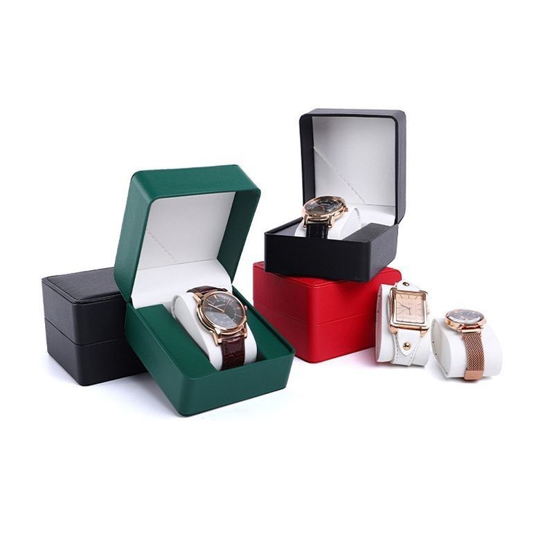 Customized PU Kulit Bahan Kertas Kardus Jam tangan Gift Packaging Box untuk tampilan dan penyimpanan