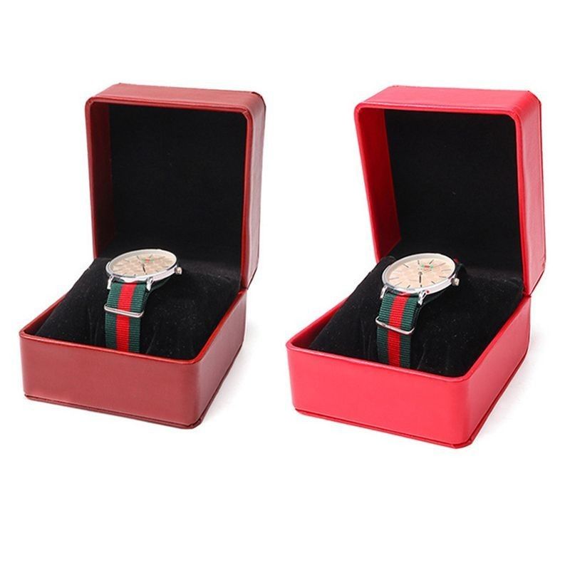 Customized PU Kulit Bahan Kertas Kardus Jam tangan Gift Packaging Box untuk tampilan dan penyimpanan