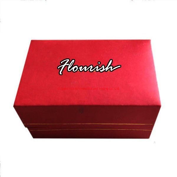 Portable Hinged Clamshell Tipe Perhiasan Kemasan Kertas Hadiah Kotak dengan Velvet Insert Menurut Persyaratan Pelanggan