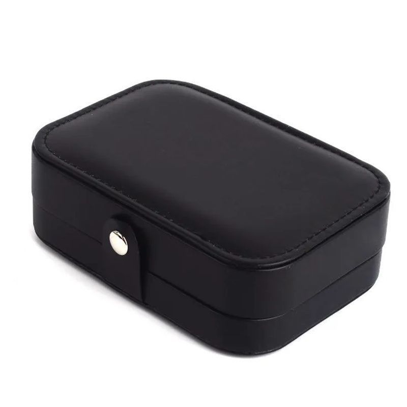 Custom Logo Perhiasan Mewah Kemasan Kotak PU Kulit Flocking Storage Case Kotak Hadiah untuk Perhiasan Kalung Cincin