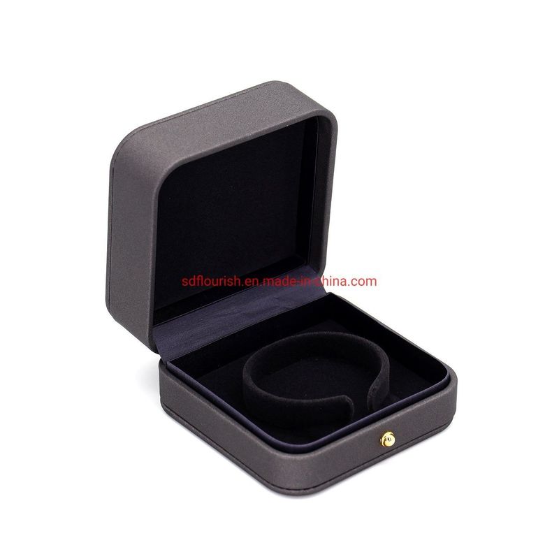 Hot Stamping Surface Handling Elegant Grey Color Square Shape Bracelet Bangle Gift Packaging Box Pink