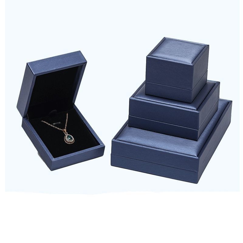 Ivory Board PU Kulit Kado Display Box Eco Friendly Untuk Cincin Perhiasan Jam Tangan Dompet