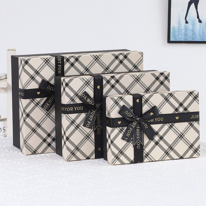 Ribbon Bow Tie Box Gift Packaging Tutup Dan Dasar Luxury Gift Paper Packaging Box