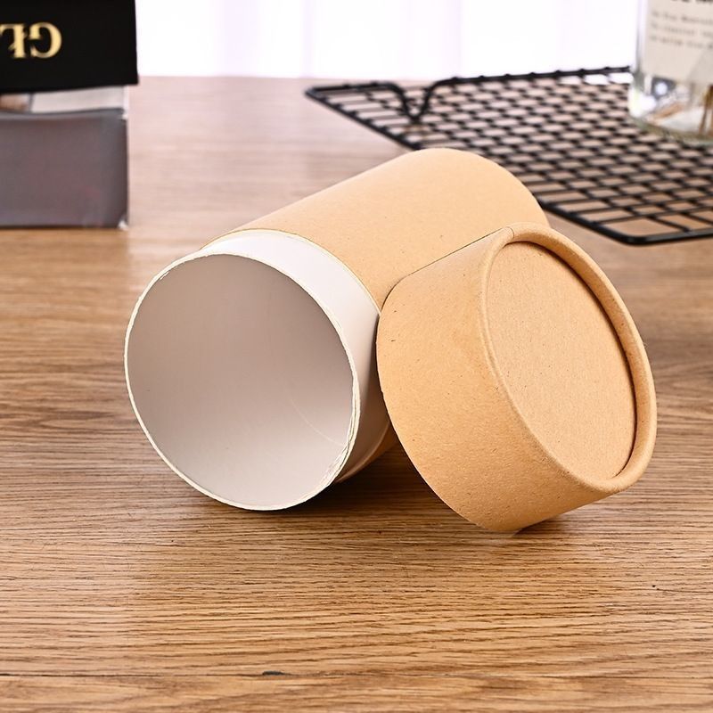 Food Grade Kraft Paper Round Tube Box Untuk Teh Kopi Bunga Gift Packaging Disesuaikan