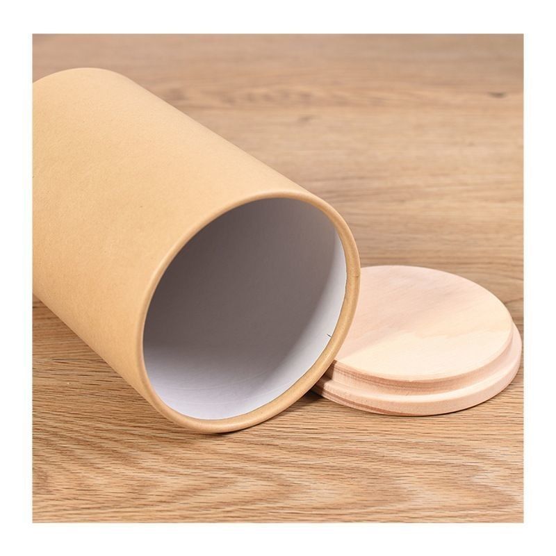 Food Grade Kraft Paper Round Tube Box Untuk Teh Kopi Bunga Gift Packaging Disesuaikan