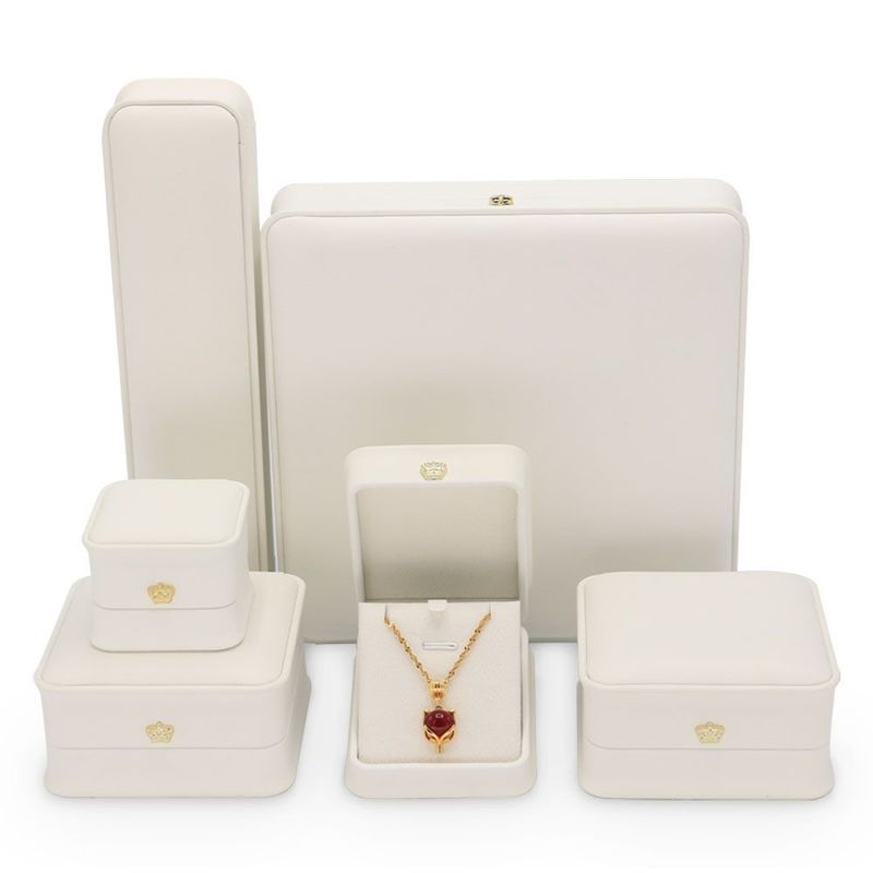 Genuine Square Ring Bracelet Watch Gift Packing Perhiasan Perhiasan Set Packaging Display Box dengan EVA Foam Insert