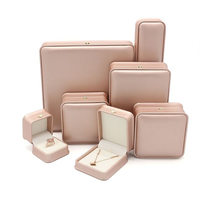 Genuine Square Ring Bracelet Watch Gift Packing Perhiasan Perhiasan Set Packaging Display Box dengan EVA Foam Insert