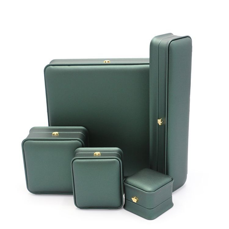 Genuine Square Ring Bracelet Watch Gift Packing Perhiasan Perhiasan Set Packaging Display Box dengan EVA Foam Insert