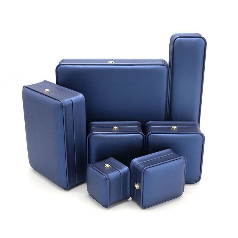 Genuine Square Ring Bracelet Watch Gift Packing Perhiasan Perhiasan Set Packaging Display Box dengan EVA Foam Insert