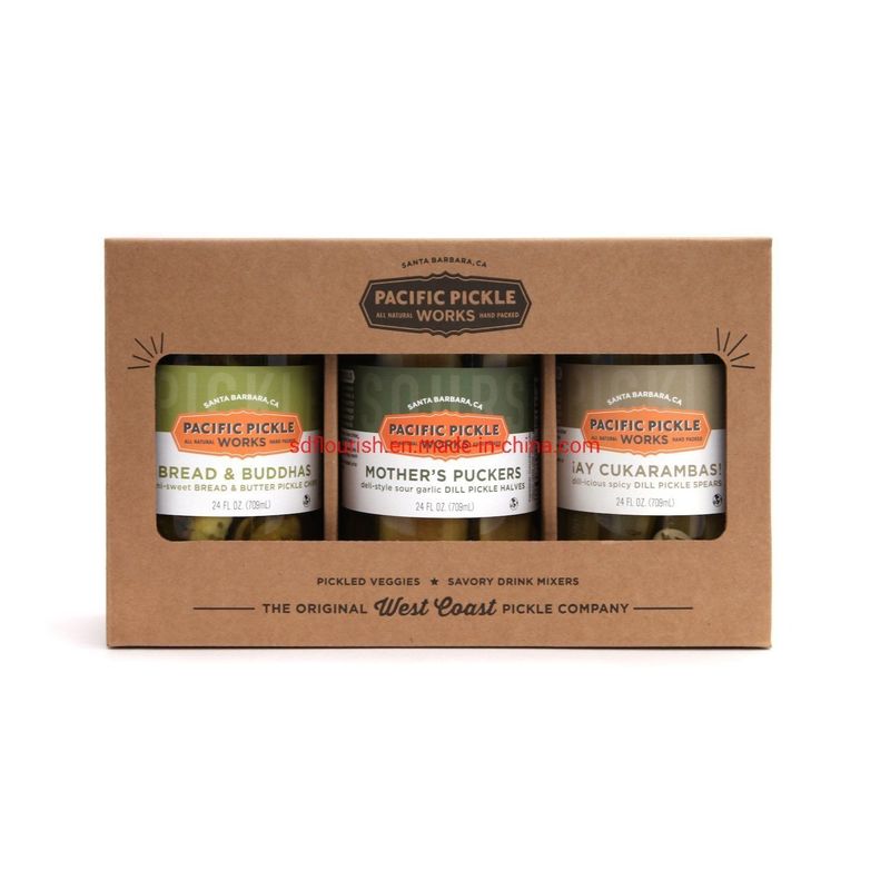 E Flute Kraft Paper Display Box Sauce Corrugated Paper Box Carrier Ketebalan yang dapat disesuaikan