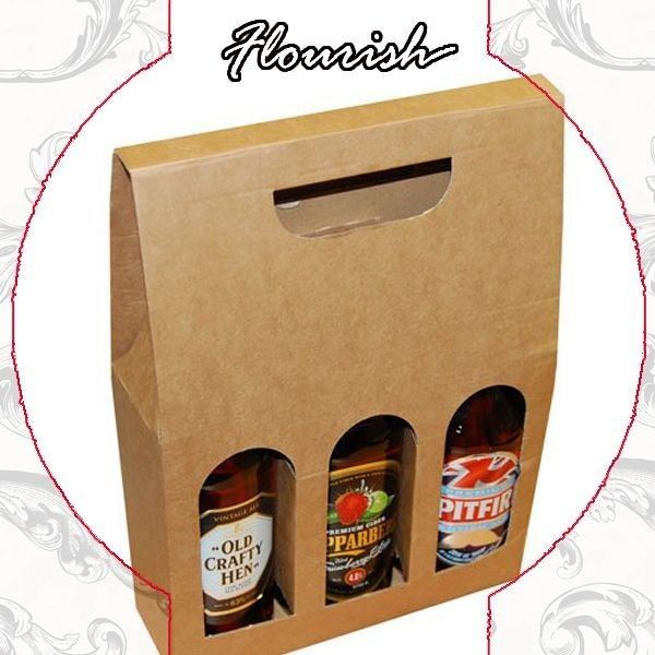 E Flute Kraft Paper Display Box Sauce Corrugated Paper Box Carrier Ketebalan yang dapat disesuaikan