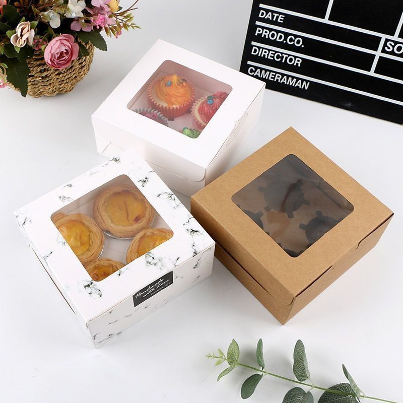 Flourish Arrivals Kue/Pakan/Permen Kotak jendela lipat dengan tutup Solusi kemasan menggunakan 100% kertas bahan daur ulang