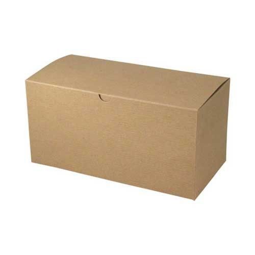 100% Daur Ulang Kertas Top Tuck Lipat Satu Potongan Bungkusan Bergelombang Kotak Hadiah dan Groove Tekstur Kotak Pengiriman Kraft Alami