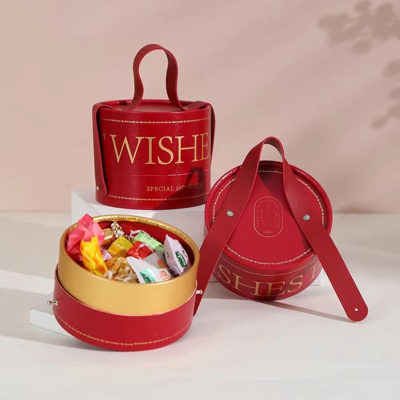 Custom Round Cylinder Gift Box Pengemasan Untuk Penyimpanan Makanan Perhiasan Cokelat Anggur