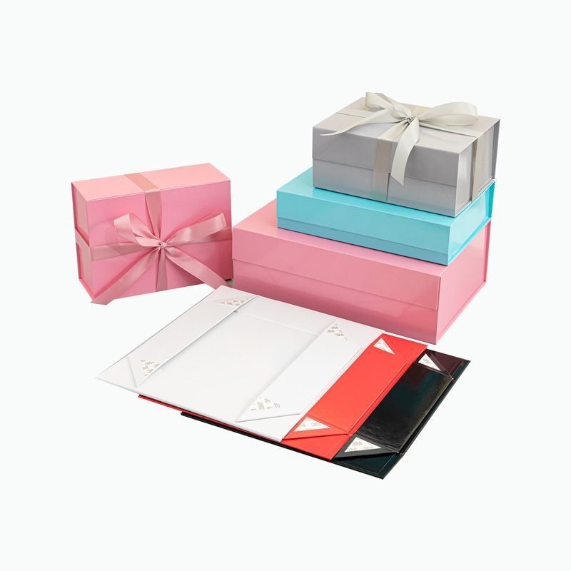 Dekorasi Natal Kotak Hadiah Kertas Lipat Perhiasan Kosmetik Kotak Kardus Lipat