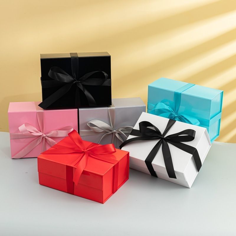 Dekorasi Natal Kotak Hadiah Kertas Lipat Perhiasan Kosmetik Kotak Kardus Lipat