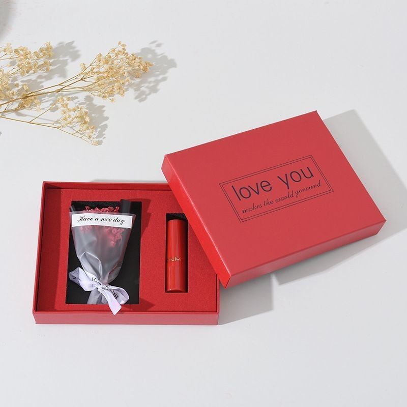 Langit dan Bumi Tutup Lipstick persegi panjang Customized Perfume Box Hadiah untuk Perbaikan Pernikahan Customized