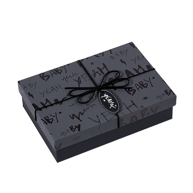 Paket Hadiah Hitam Kertas Perhiasan Kotak Untuk Kalung Cincin Gelang Jam Tangan Ramah Lingkungan