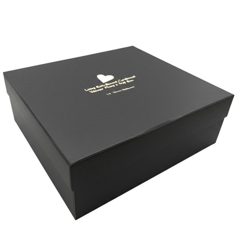 Luxury Black Cardboard Valentine's Day Flower Gift Box Ketebalan 1,0 - 3,0 mm