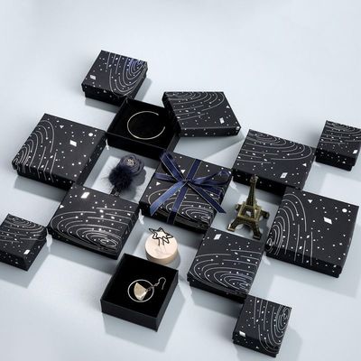 Kertas Mewah Kotak Perhiasan Offset Pencetakan Kalung Earring Kotak Pengemasan Hadiah Karton