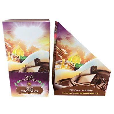 UV Stamping Foil Kothak Hadiah Disesuaikan Dengan Logo Untuk Makanan Pizza Coklat
