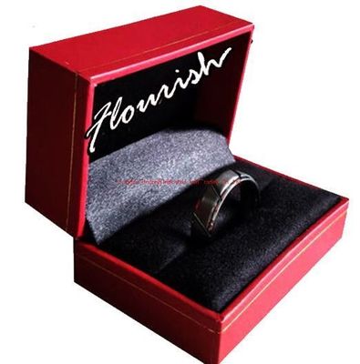 Portable Hinged Clamshell Tipe Perhiasan Kemasan Kertas Hadiah Kotak dengan Velvet Insert Menurut Persyaratan Pelanggan